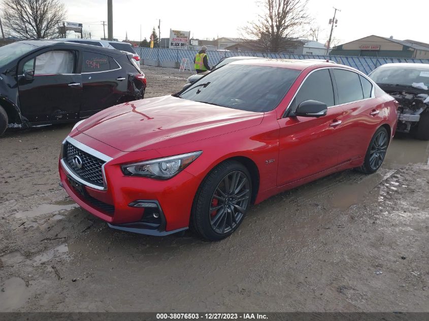 2020 Infiniti Q50 Red Sport 400 VIN: JN1FV7AR0LM660170 Lot: 38076503