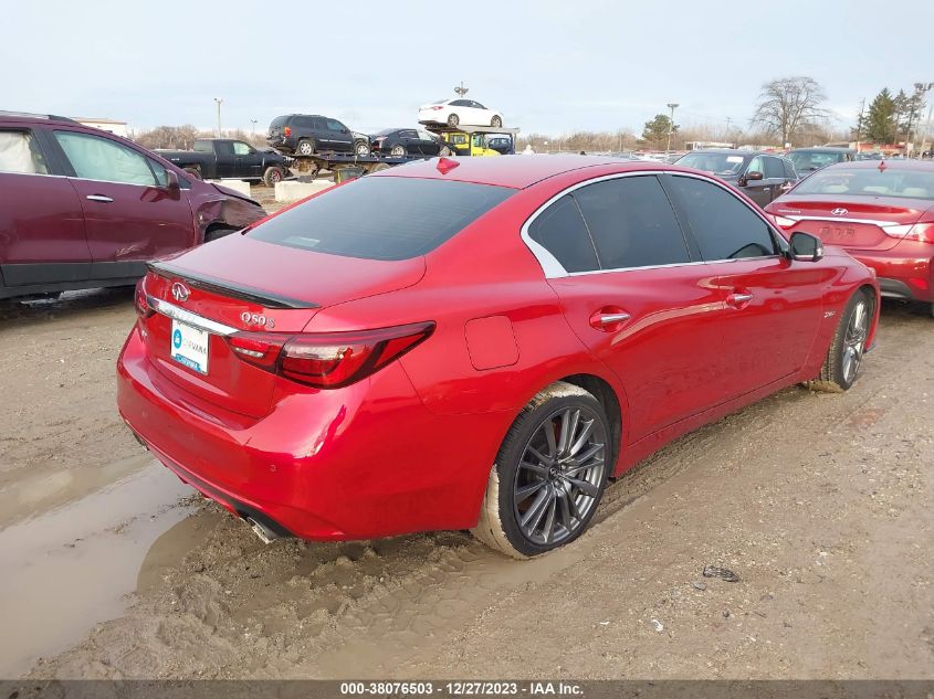 2020 Infiniti Q50 Red Sport 400 VIN: JN1FV7AR0LM660170 Lot: 38076503