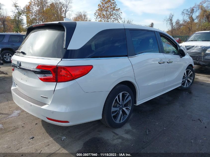 2022 Honda Odyssey Touring VIN: 5FNRL6H81NB009844 Lot: 38077940