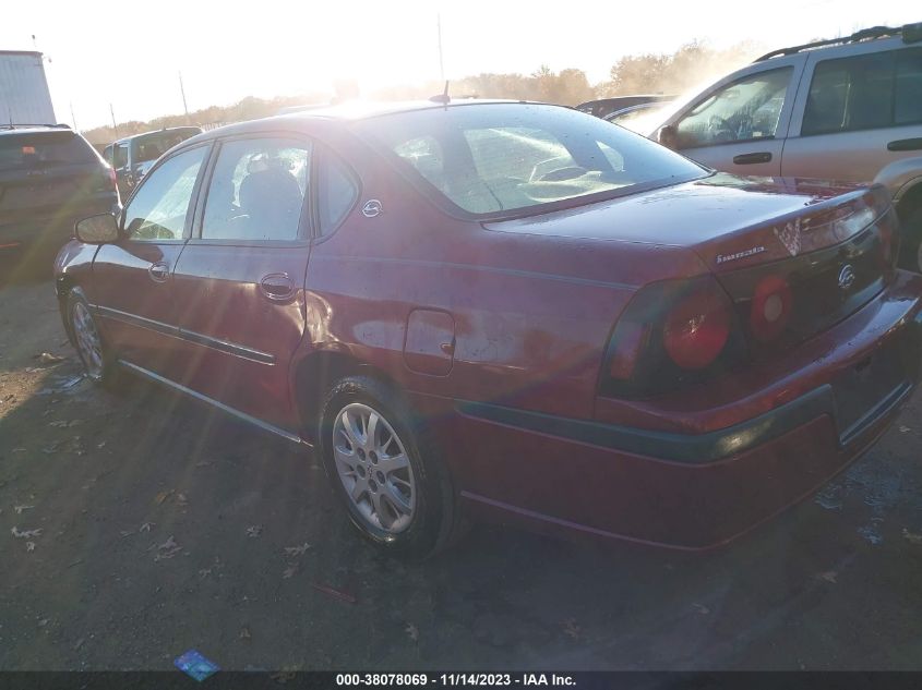 2005 Chevrolet Impala Base VIN: 2G1WF52E959390519 Lot: 38078069