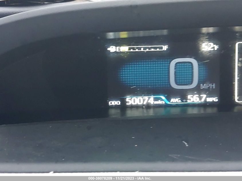 2019 Toyota Prius L Eco/Le/Xle/Limited VIN: JTDKARFU5K3093927 Lot: 38078209