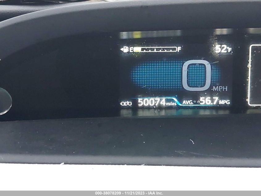 2019 Toyota Prius L Eco/Le/Xle/Limited VIN: JTDKARFU5K3093927 Lot: 38078209