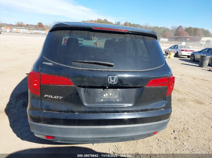 2017 Honda Pilot Lx VIN: 5FNYF5H10HB006535 Lot: 38078642