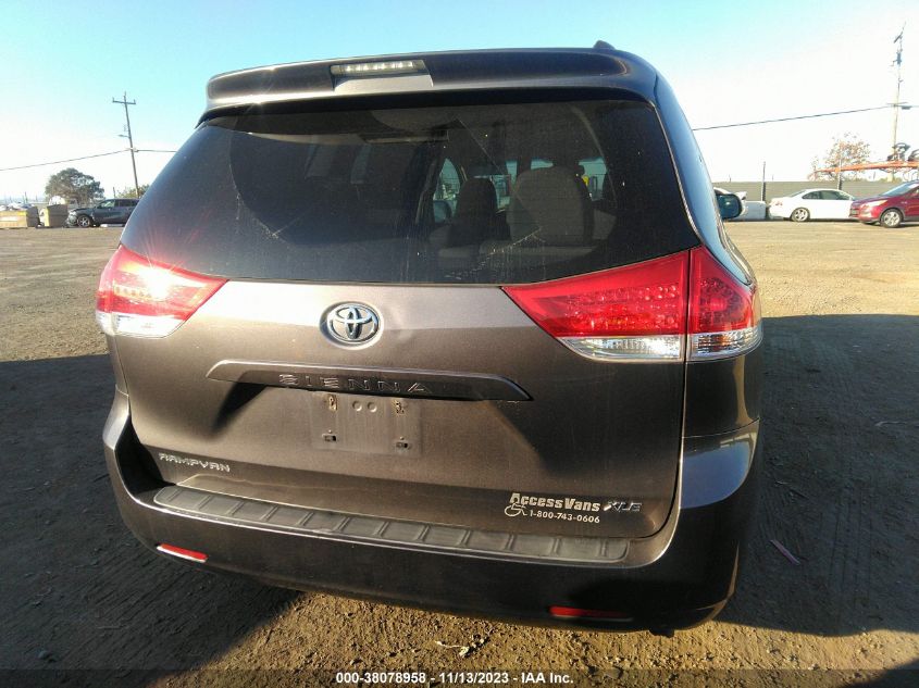 2012 Toyota Sienna Xle Aas/Xle/Ltd VIN: 5TDYK3DCXCS246929 Lot: 38078958