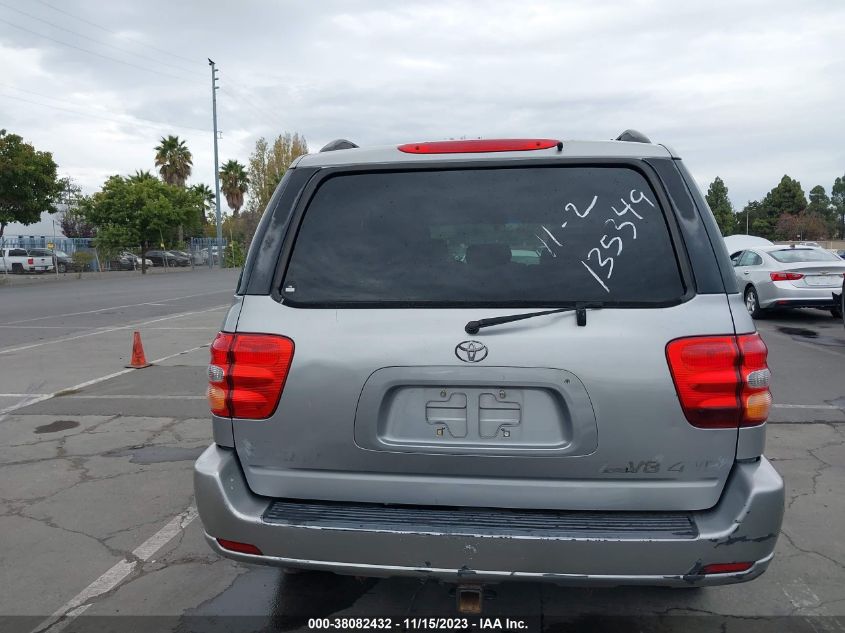 2002 Toyota Sequoia Sr5 VIN: 5TDBT44A72S059444 Lot: 38082432