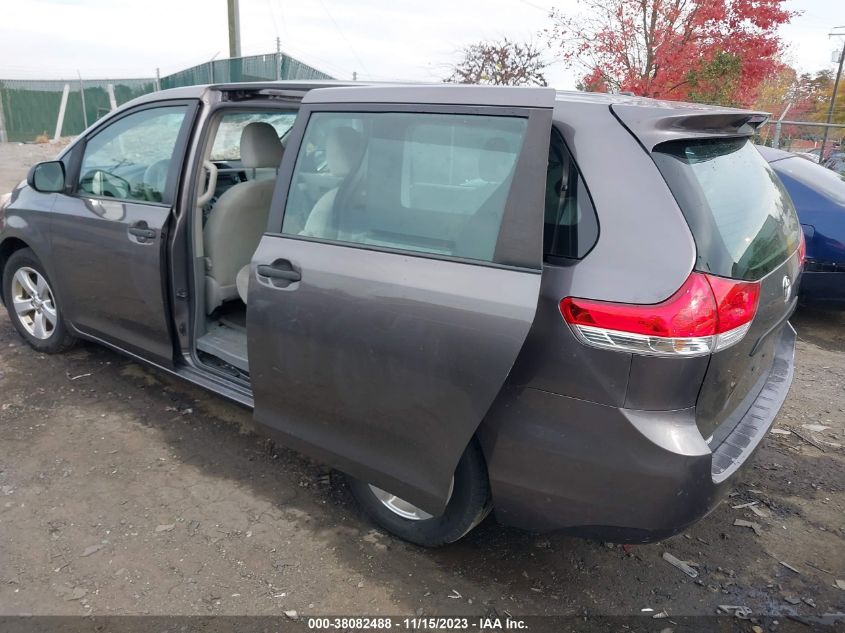 2013 Toyota Sienna L V6 7 Passenger VIN: 5TDZK3DC4DS399649 Lot: 38082488