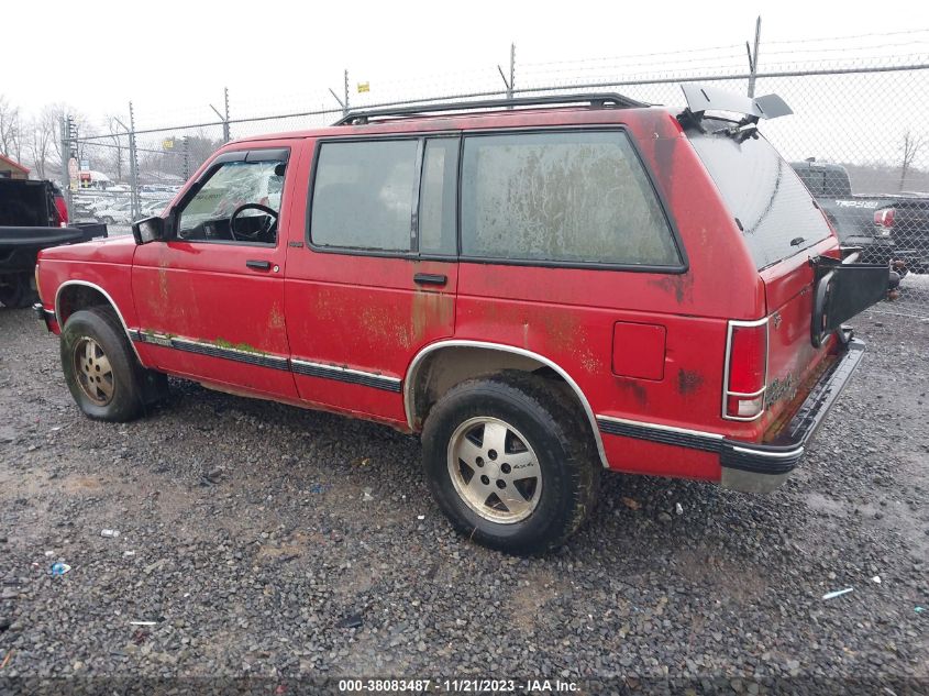 1992 Chevrolet Blazer S10 VIN: 1GNDT13W1N2222290 Lot: 38083487