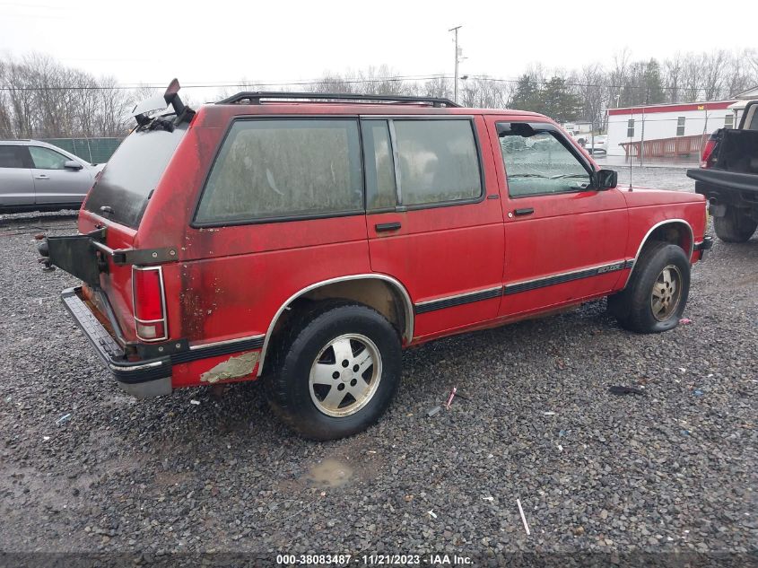 1992 Chevrolet Blazer S10 VIN: 1GNDT13W1N2222290 Lot: 38083487