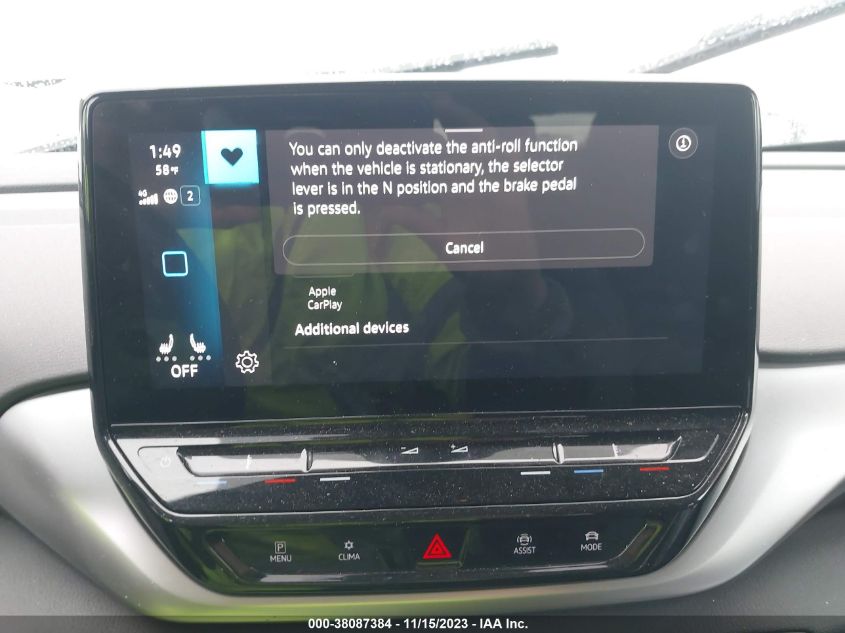 2022 Volkswagen Id.4 Awd Pro VIN: WVGJNPE25NP071830 Lot: 38087384