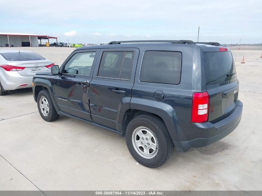 2014 Jeep Patriot Sport VIN: 1C4NJPBA3ED812331 Lot: 38087954