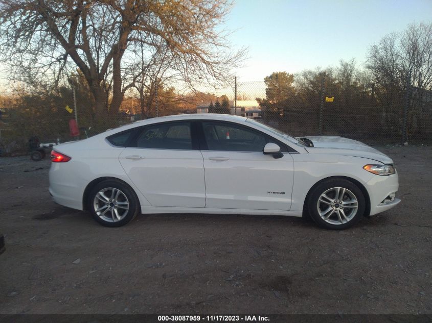 2018 Ford Fusion Hybrid Se VIN: 3FA6P0LU7JR268118 Lot: 38087959