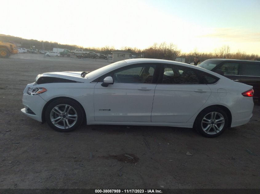 2018 Ford Fusion Hybrid Se VIN: 3FA6P0LU7JR268118 Lot: 38087959