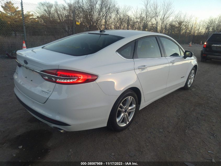 2018 Ford Fusion Hybrid Se VIN: 3FA6P0LU7JR268118 Lot: 38087959