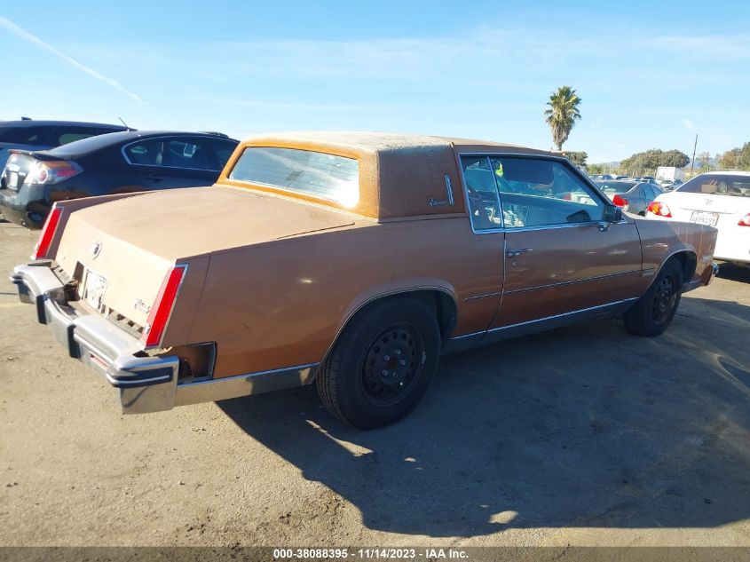 1983 Cadillac Eldorado VIN: 1G6AL5784DE657514 Lot: 38088395