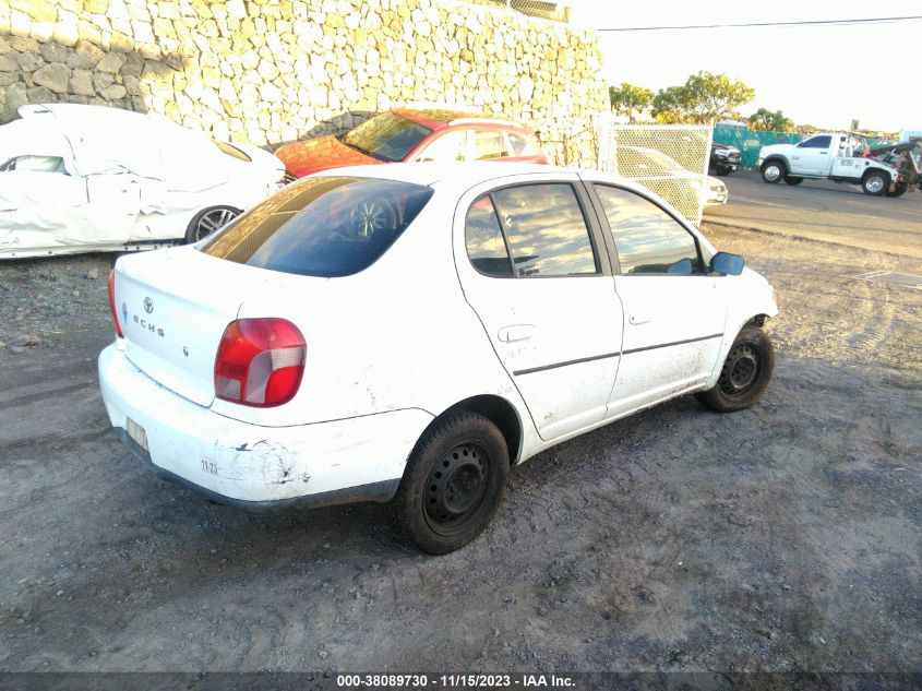 2001 Toyota Echo Base (A4)/Base (M5) VIN: JTDBT123910132852 Lot: 38089730