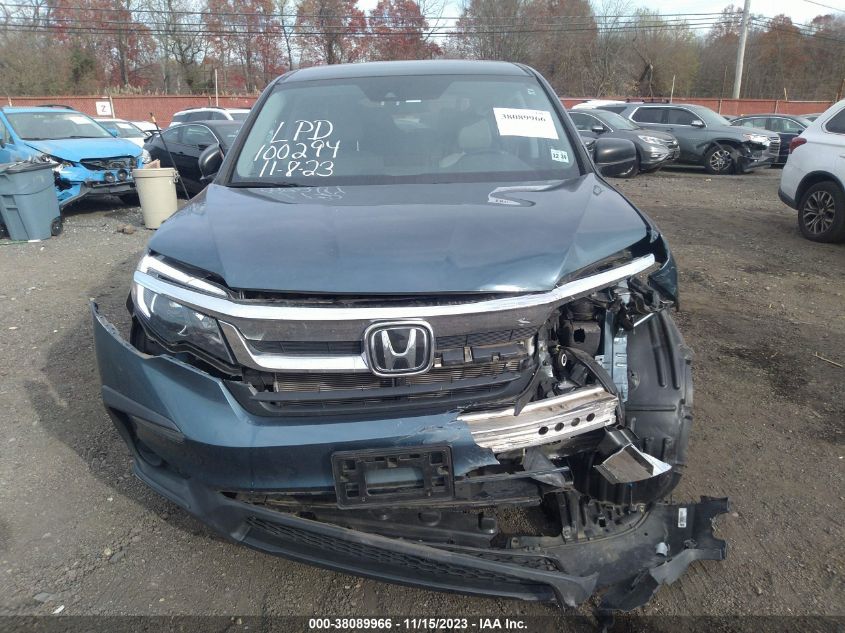 2019 Honda Pilot Lx VIN: 5FNYF6H14KB090906 Lot: 38089966