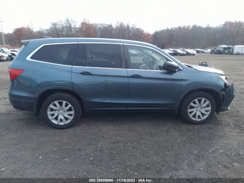 2019 Honda Pilot Lx VIN: 5FNYF6H14KB090906 Lot: 38089966