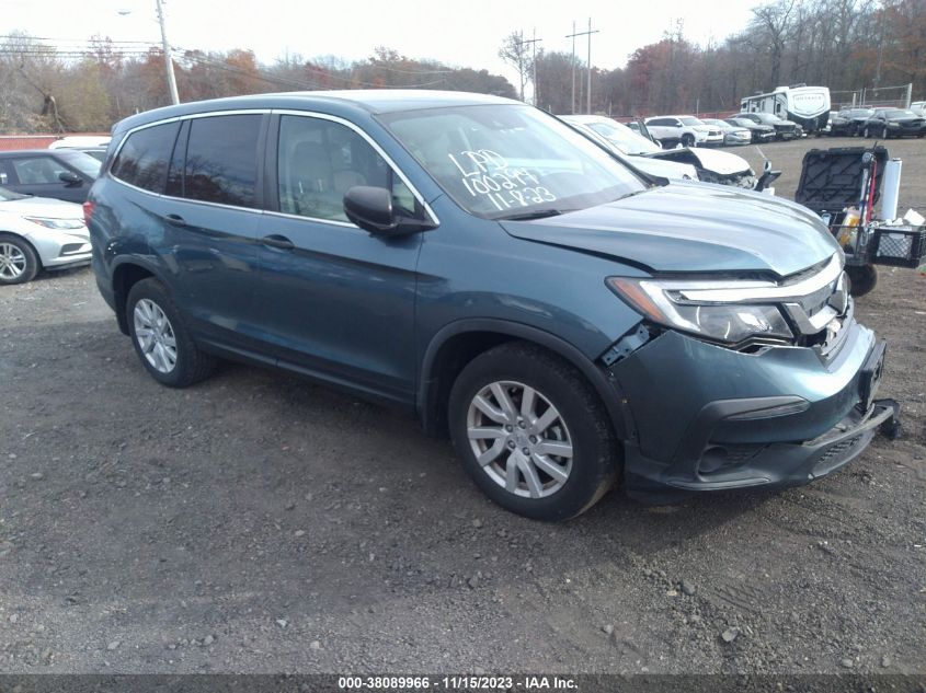 2019 Honda Pilot Lx VIN: 5FNYF6H14KB090906 Lot: 38089966