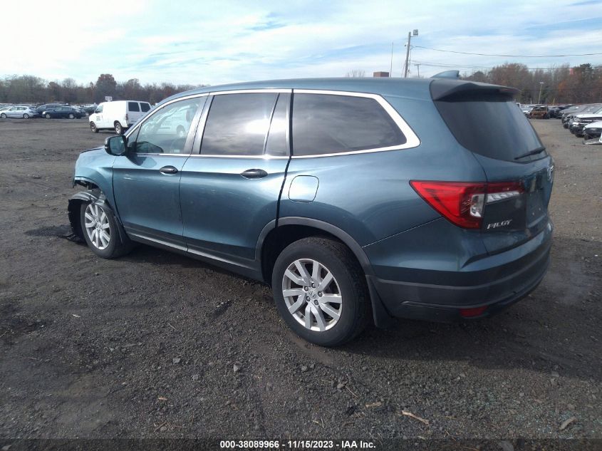 2019 Honda Pilot Lx VIN: 5FNYF6H14KB090906 Lot: 38089966