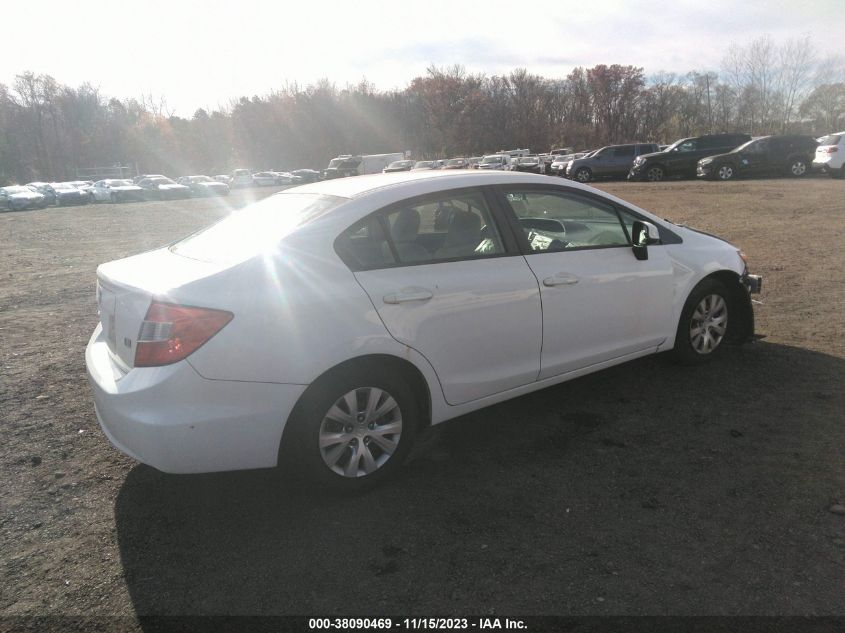 2012 Honda Civic Lx VIN: 19XFB2F53CE368848 Lot: 38090469