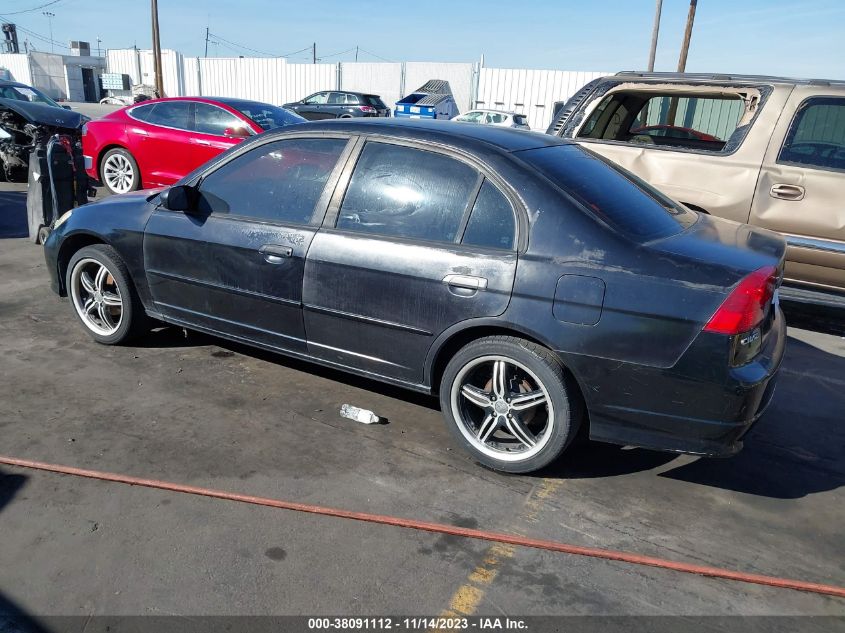 2004 Honda Civic Lx VIN: 2HGES165X4H513221 Lot: 38091112