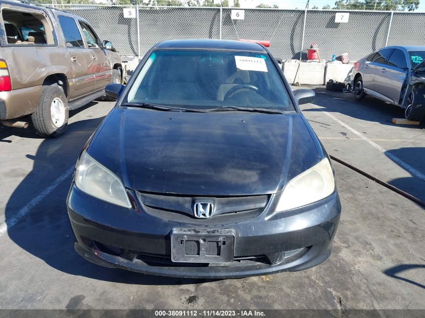 2004 Honda Civic Lx VIN: 2HGES165X4H513221 Lot: 38091112