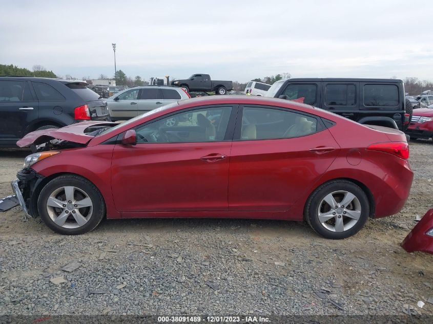 2013 Hyundai Elantra Gls VIN: 5NPDH4AE2DH237142 Lot: 38091489