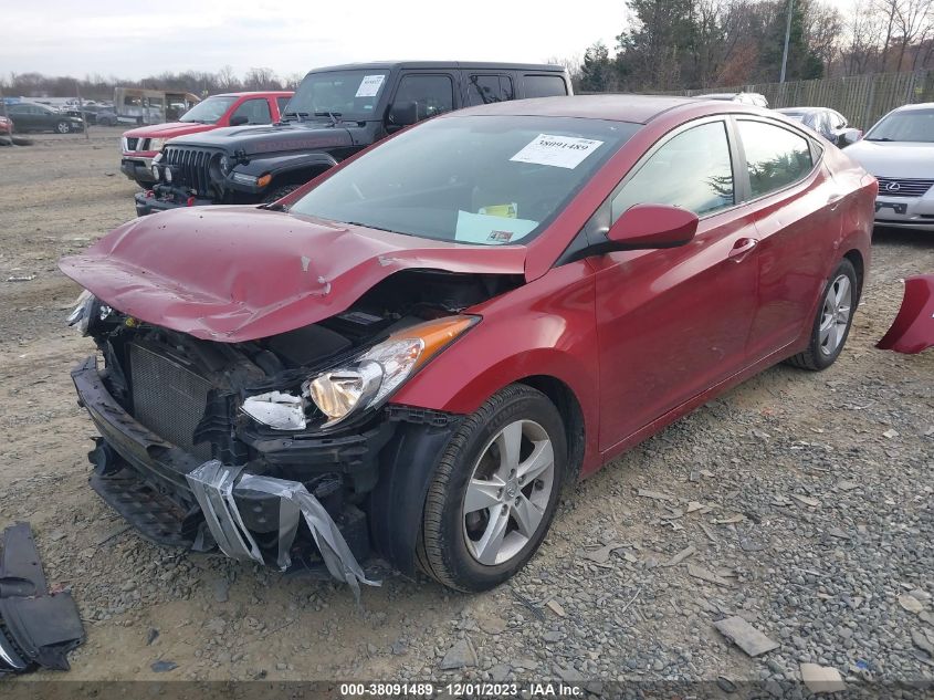 2013 Hyundai Elantra Gls VIN: 5NPDH4AE2DH237142 Lot: 38091489