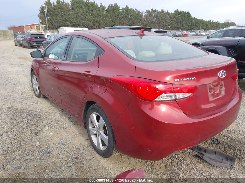 2013 Hyundai Elantra Gls VIN: 5NPDH4AE2DH237142 Lot: 38091489