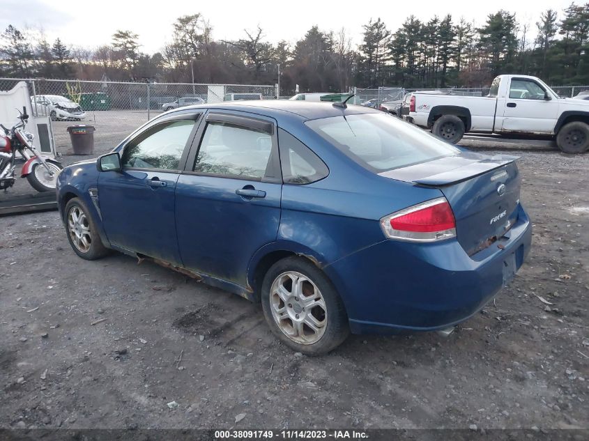 2008 Ford Focus Se/Ses VIN: 1FAHP35N38W124993 Lot: 38091749