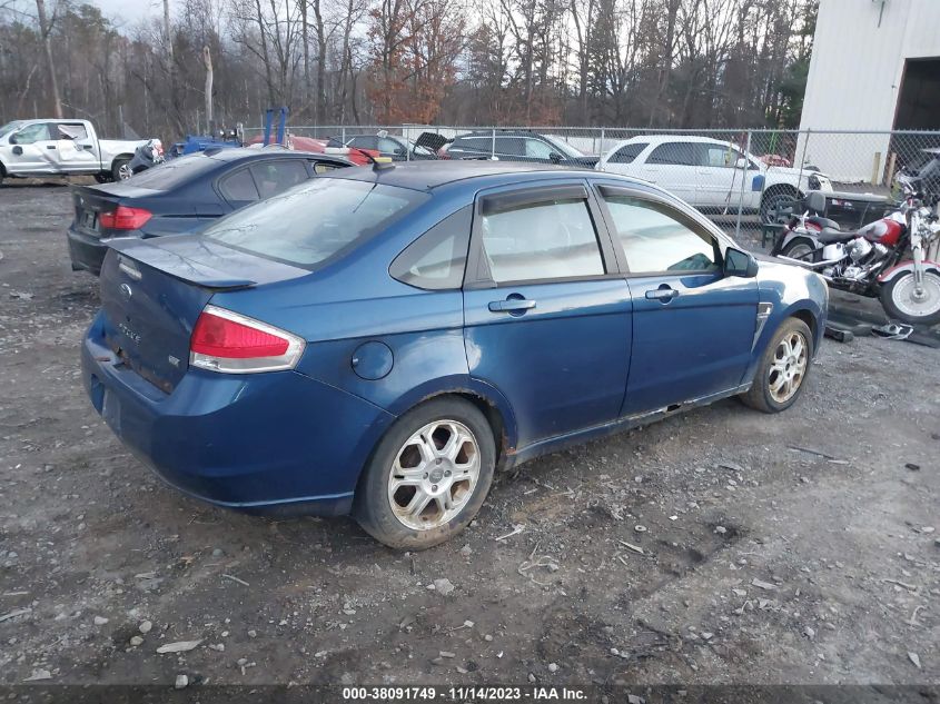 2008 Ford Focus Se/Ses VIN: 1FAHP35N38W124993 Lot: 38091749