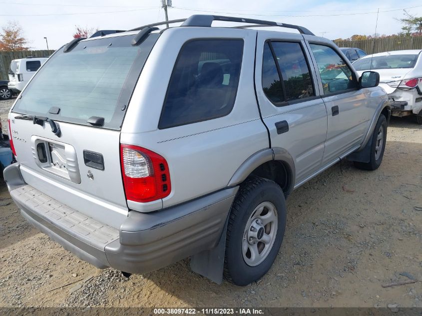 2002 Isuzu Rodeo Ls/Lse/S VIN: 4S2DM58W324306489 Lot: 38097422