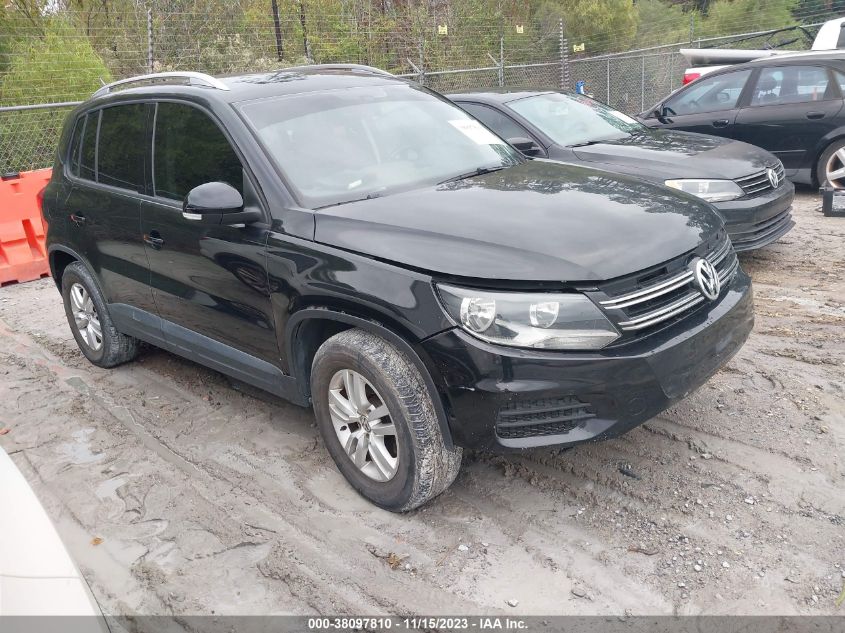 2016 Volkswagen Tiguan S VIN: WVGAV7AXXGW557141 Lot: 38097810