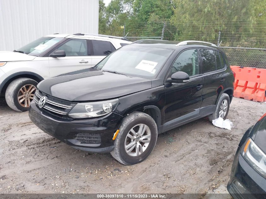 2016 Volkswagen Tiguan S VIN: WVGAV7AXXGW557141 Lot: 38097810