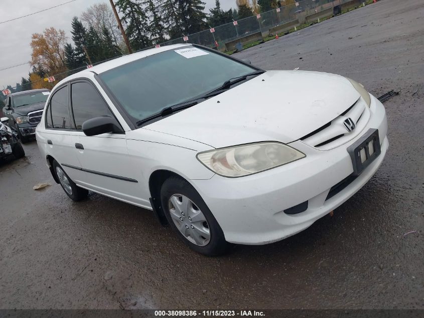 2004 Honda Civic Vp VIN: 1HGES16344L025187 Lot: 38098386