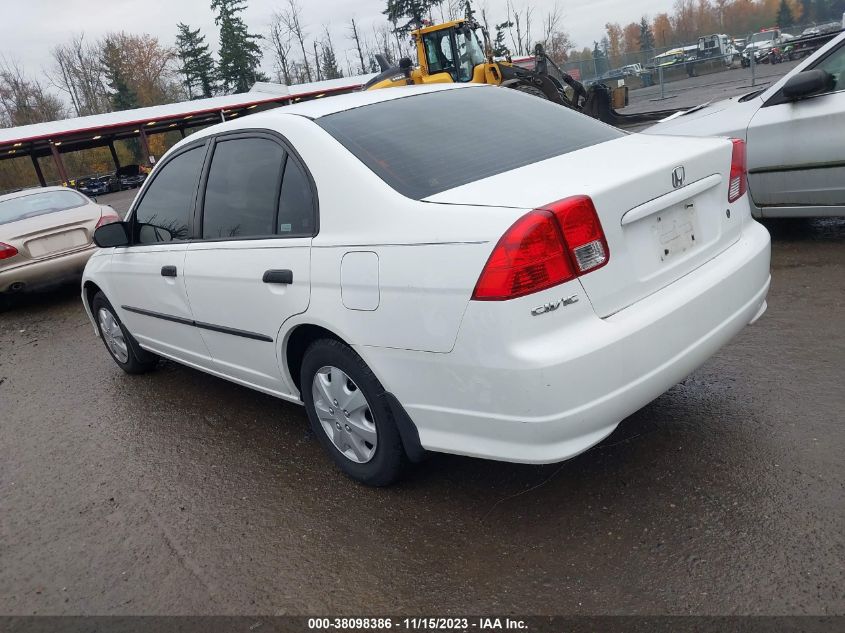 2004 Honda Civic Vp VIN: 1HGES16344L025187 Lot: 38098386