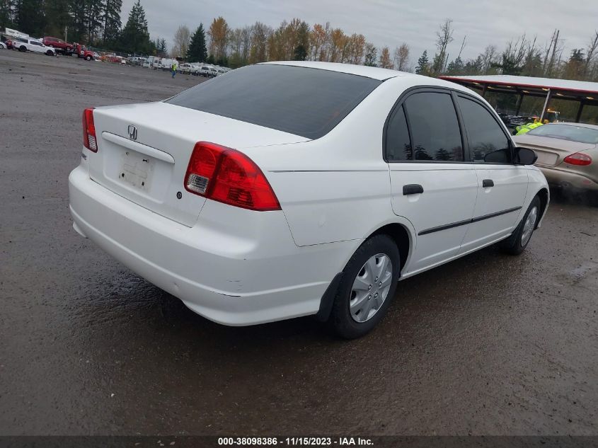 2004 Honda Civic Vp VIN: 1HGES16344L025187 Lot: 38098386