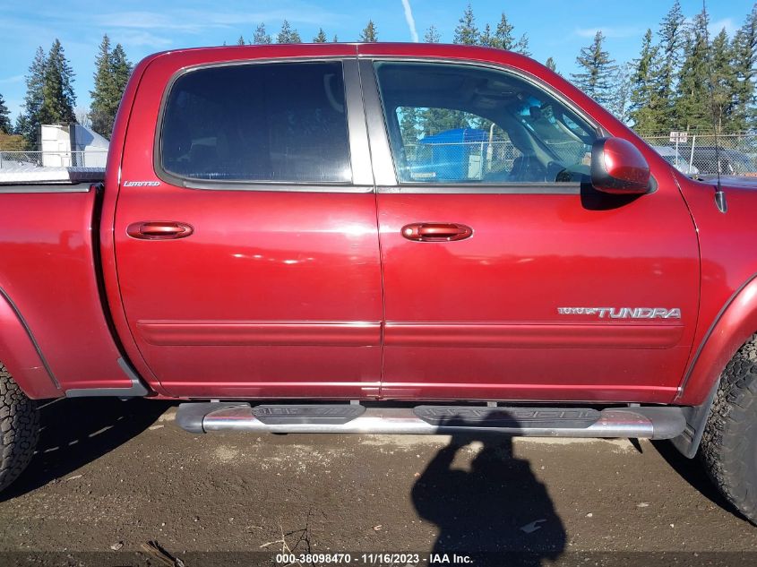 2006 Toyota Tundra Limited V8 VIN: 5TBET38136S498222 Lot: 38098470