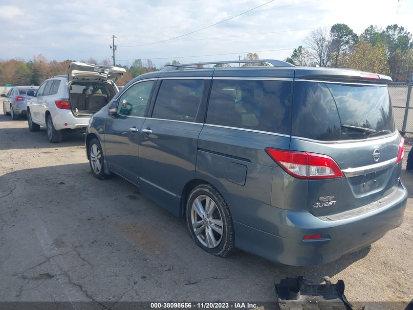 2011 Nissan Quest Sl VIN: JN8AE2KP4B9007659 Lot: 38098656