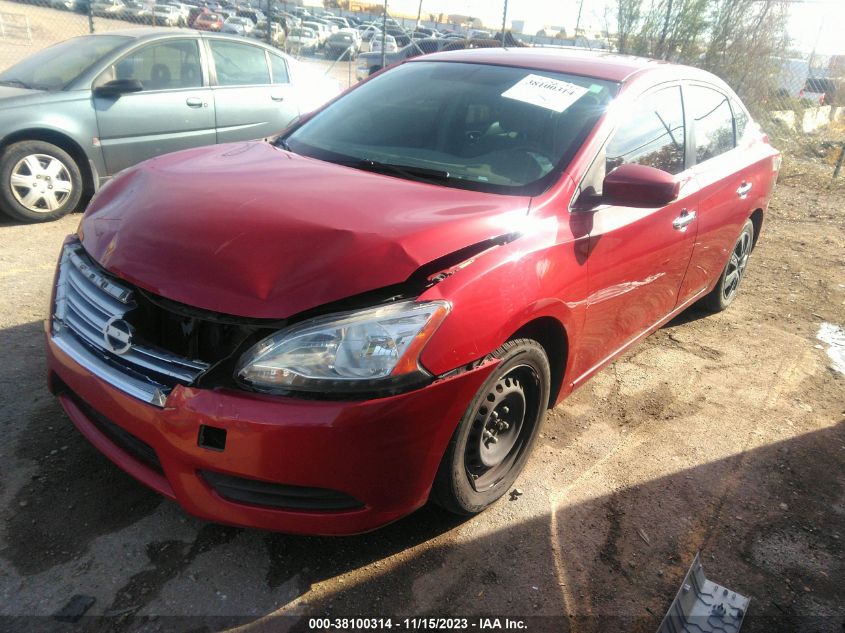 2013 Nissan Sentra Sv VIN: 3N1AB7AP6DL680825 Lot: 38100314