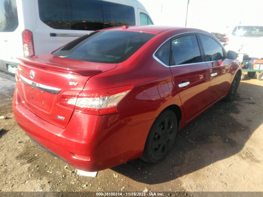 2013 Nissan Sentra Sv VIN: 3N1AB7AP6DL680825 Lot: 38100314