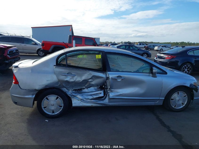 2007 Honda Civic Hybrid VIN: JHMFA36257S021716 Lot: 38101935