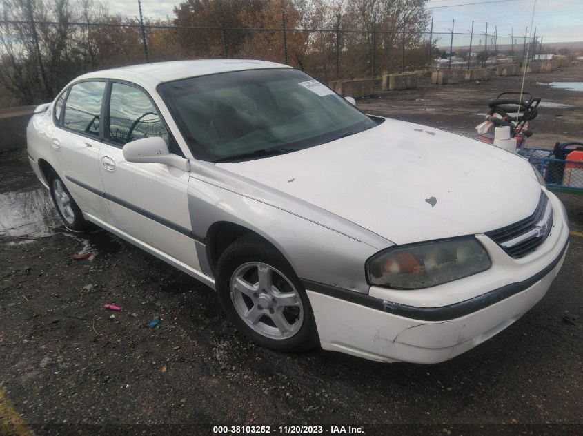 2003 Chevrolet Impala Police VIN: 2G1WF55K639295138 Lot: 38103252