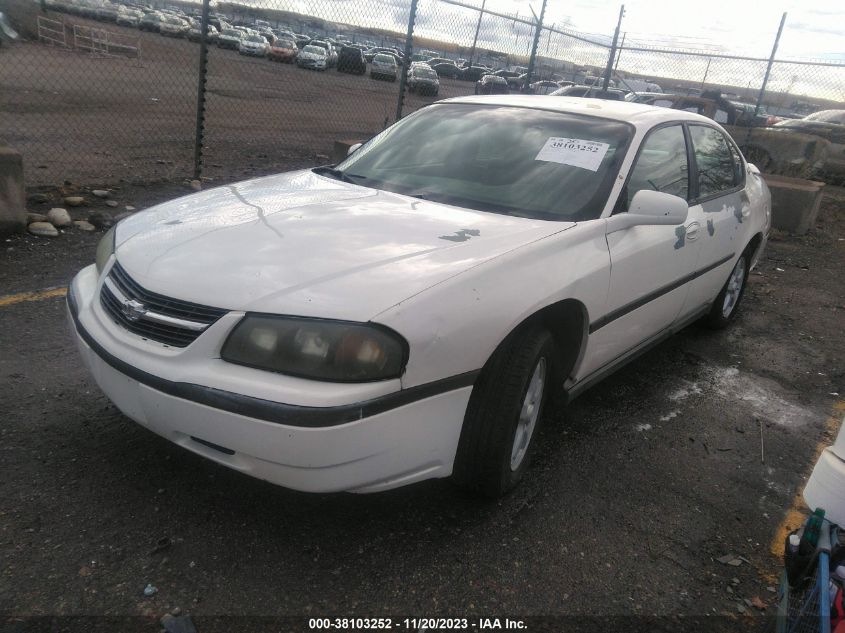 2003 Chevrolet Impala Police VIN: 2G1WF55K639295138 Lot: 38103252