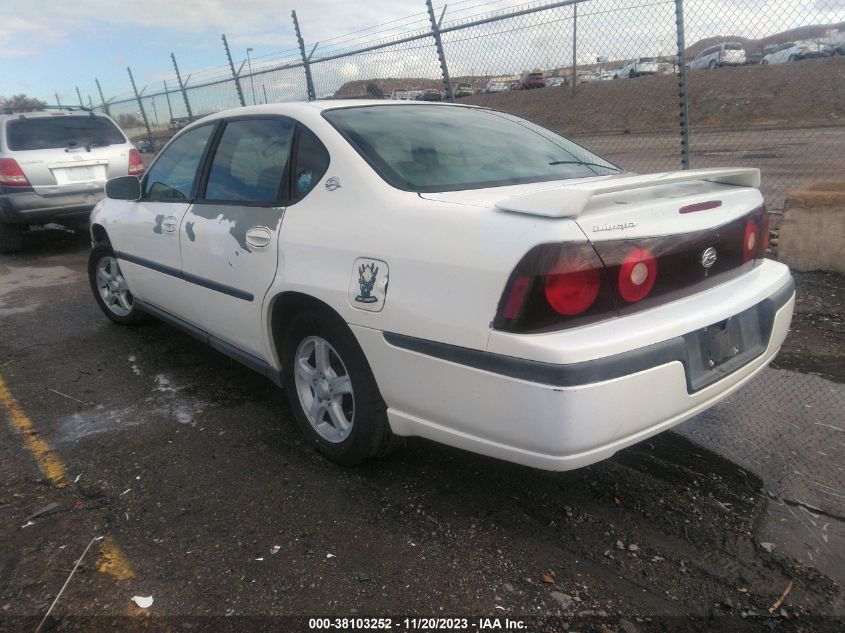 2003 Chevrolet Impala Police VIN: 2G1WF55K639295138 Lot: 38103252