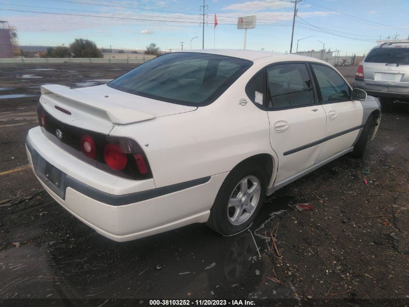 2003 Chevrolet Impala Police VIN: 2G1WF55K639295138 Lot: 38103252