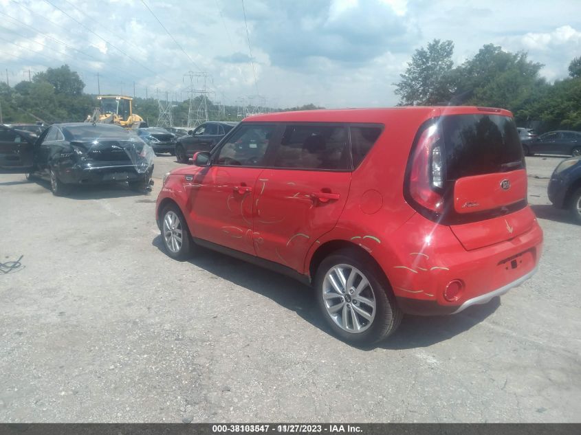 2018 Kia Soul + VIN: KNDJP3A58J7509810 Lot: 38103547