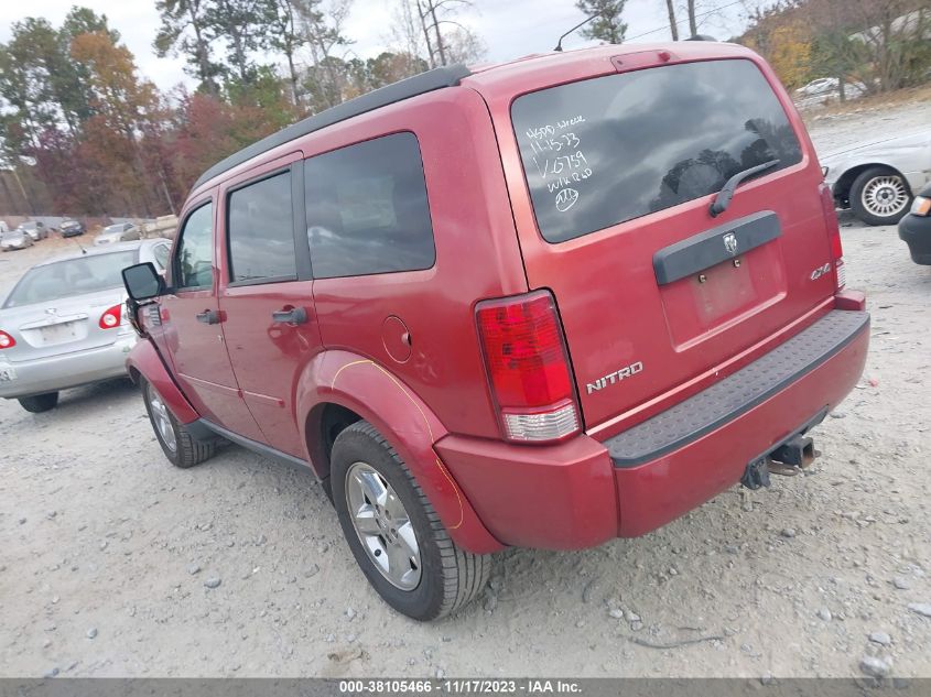 1D8GU28K78W270759 2008 Dodge Nitro Sxt