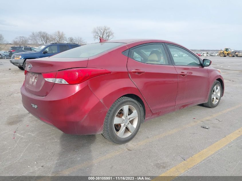 2013 Hyundai Elantra Gls VIN: 5NPDH4AEXDH244176 Lot: 38105951