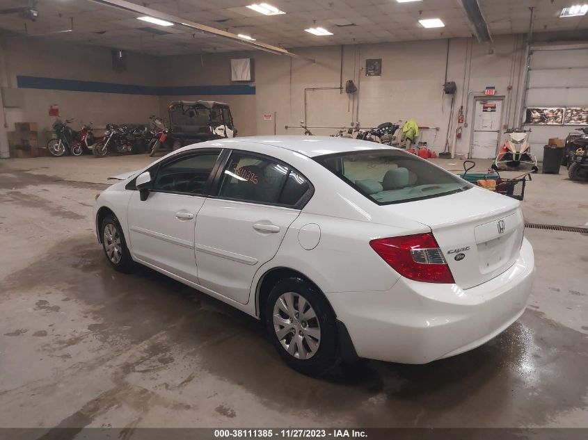 2012 Honda Civic Lx VIN: 2HGFB2F53CH558381 Lot: 38111385